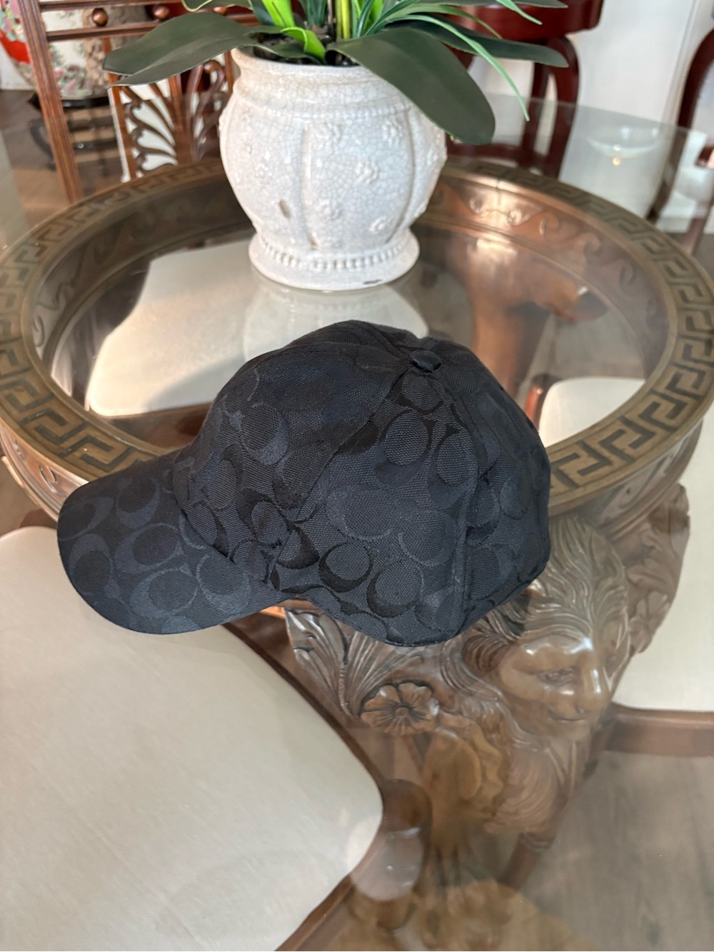 🖤🖤COACH BLACK SIGNATURE JACQUARD BASEBALL CAP! UNISEX!🖤🖤 - Picture 3 of 5